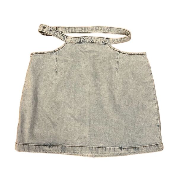 WeWoreWhat Dresses & Skirts - WeWoreWhat Women's Blue Denim Cut Out Mini Skirt Size S Casual